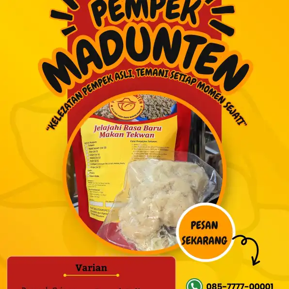 Istimewa 085-7777-00001 Juragan  Pempek Ikan Frozen Pempek Kulit Untuk Menu Sarapan Atau Makan Cepat Kediri Madiun MADUNTEN