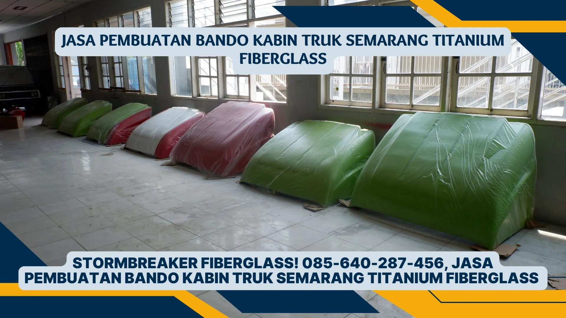 StormBreaker Fiberglass! 085-640-287-456, Jasa Pembuatan Bando Kabin Truk Semarang Titanium Fiberglass