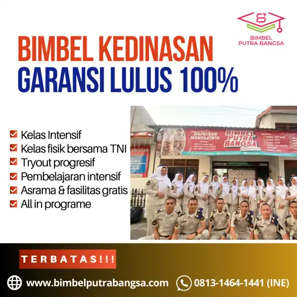 BERGARANSI 0813-1464-1441 Tempat les Bimbel Kedinasan STPN POLTEKIP Madiun Batam