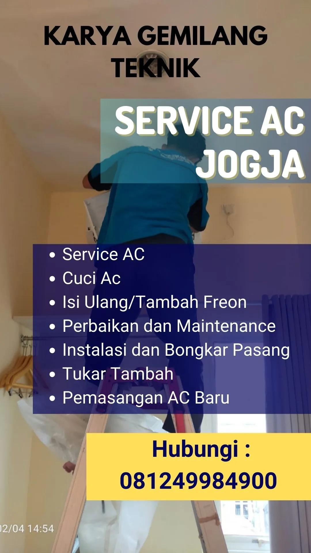 Service AC, Cuci AC, Pasang AC di Gamping Sleman