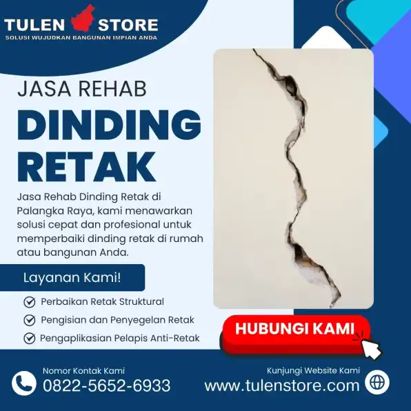 WA 0822 5652 6933 Jasa Rehab Dinding Retak di Palangka Raya