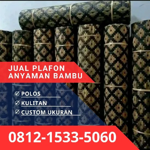 Jual Plafon Anyaman Bambu Bilik Ciamis 0812,1533,5060