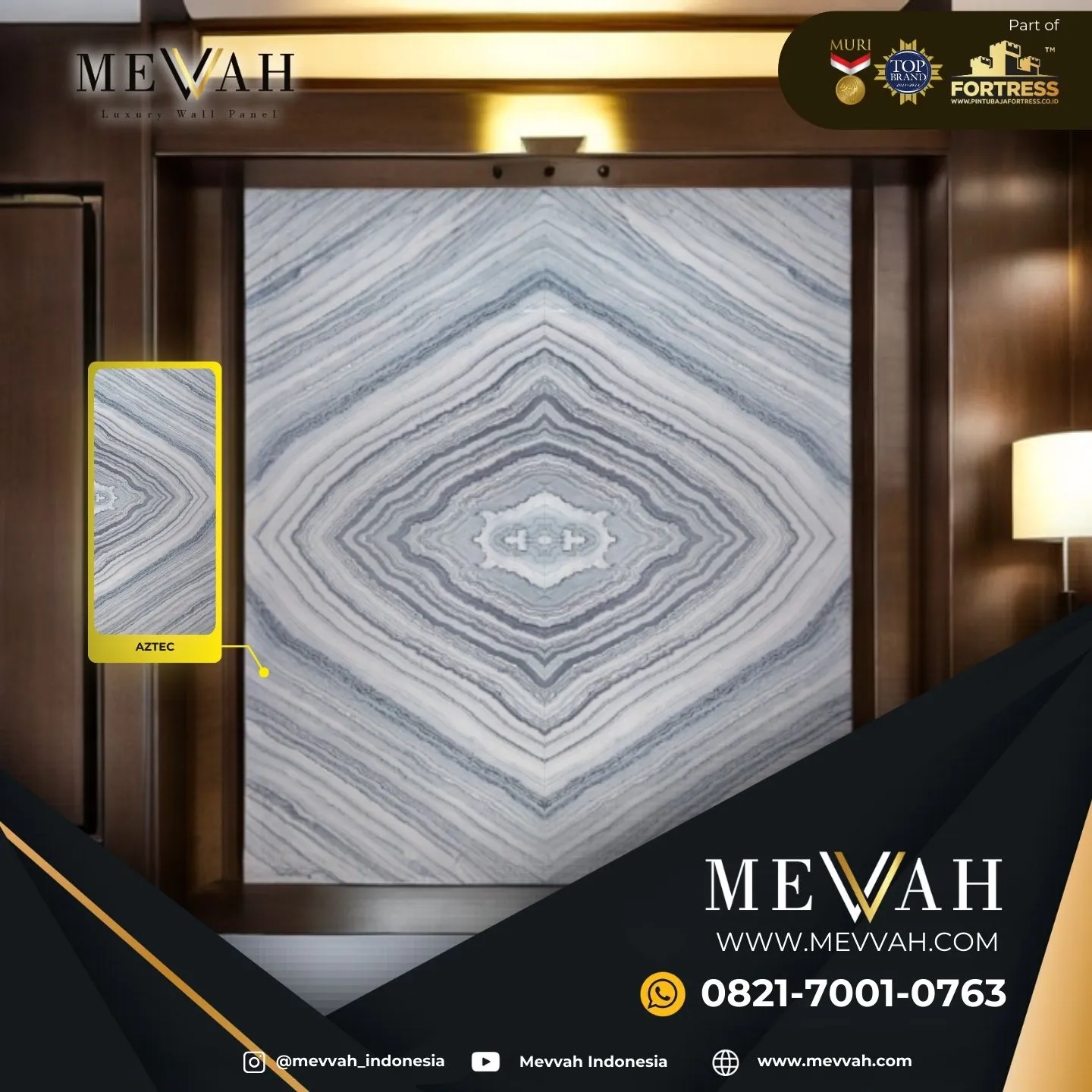 (MEVVAH) Pvc Marble Wall Panels Abu Abu Di Kayong Utara