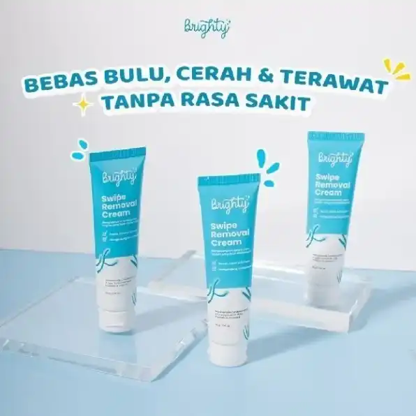 Brighty Swipe Removal Cream X Post Shaving & Waxing Gel Perontok Bulu Anti Iritasi