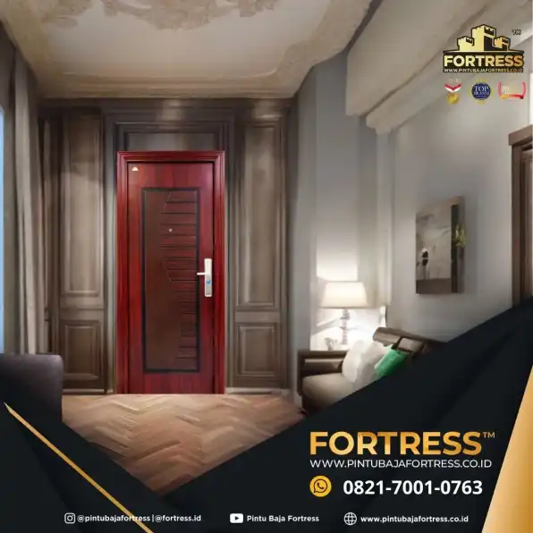 BERKELAS..!! WA 0821 7001 0763 (FORTRESS) Pintu Besi Depan Rumah 1 Daun Di Pangandaran