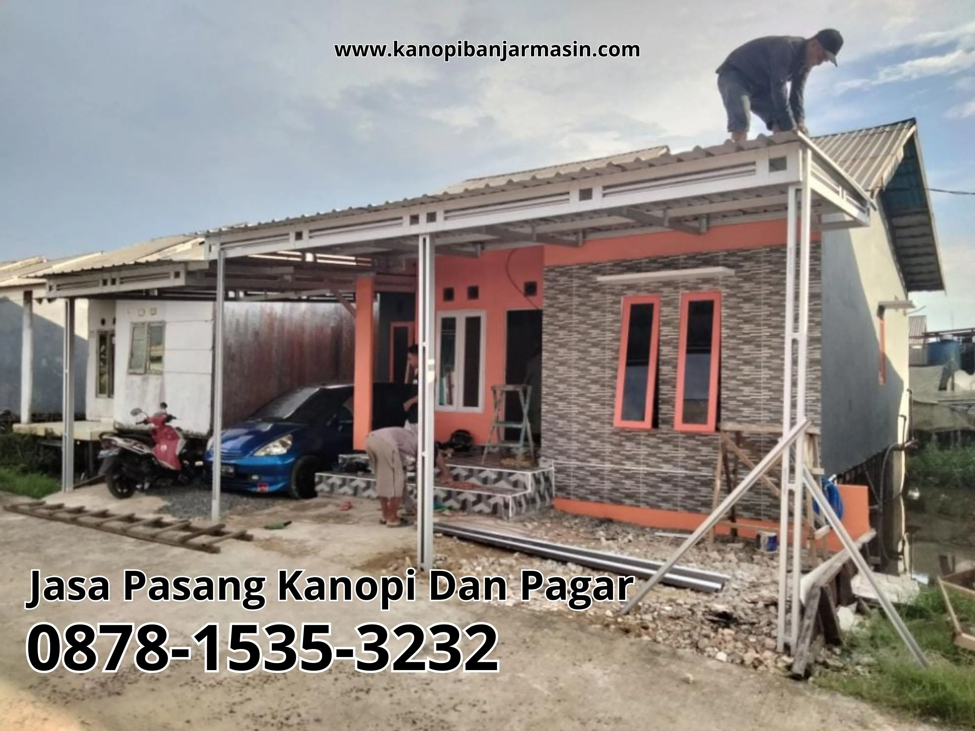 (TERMURAH), jasa pasang kanopi baja ringan Sungai Ulin