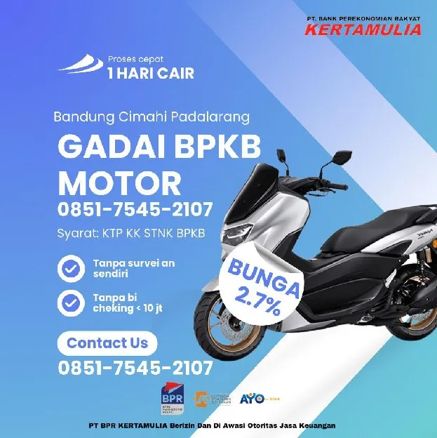 gadai B P K B motor Bandung kota