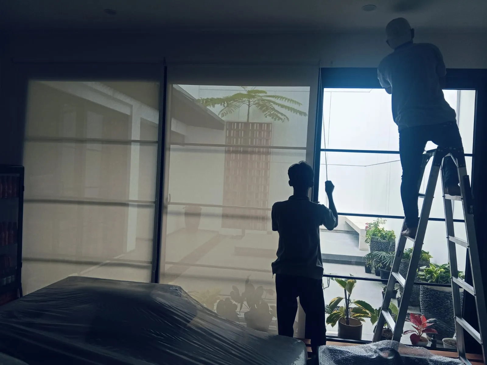 Roller blind kantor ,gedung setiabudi