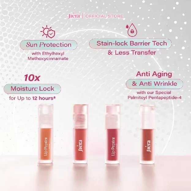 JIERA Lip Peptint with 2 in 1 Function Lip Tint & Lip Care, UV Rays Protection, Lightweight, Longlas