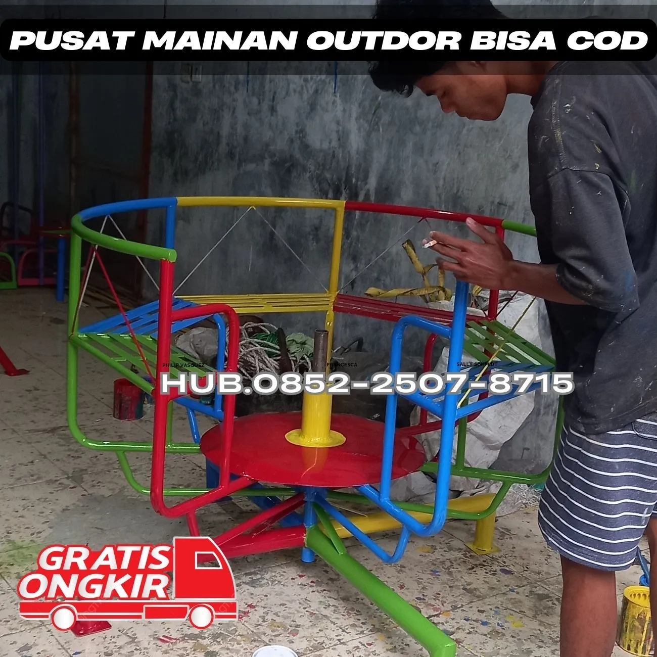 Desain ayunan besi hollow Dan produsen playground Kec Kanor Bojonegoro