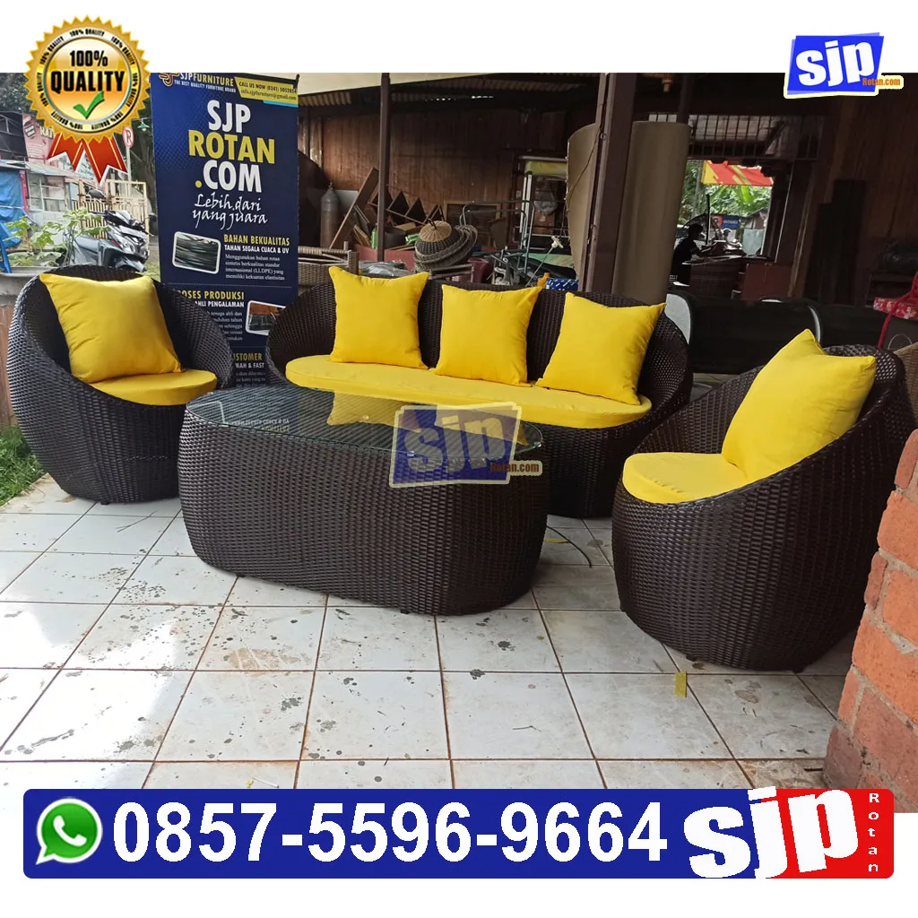 Sofa Rotan Sintetis Outdoor, Sofa Rotan Sintetis, Sofa Rotan Sintetis minimalis,