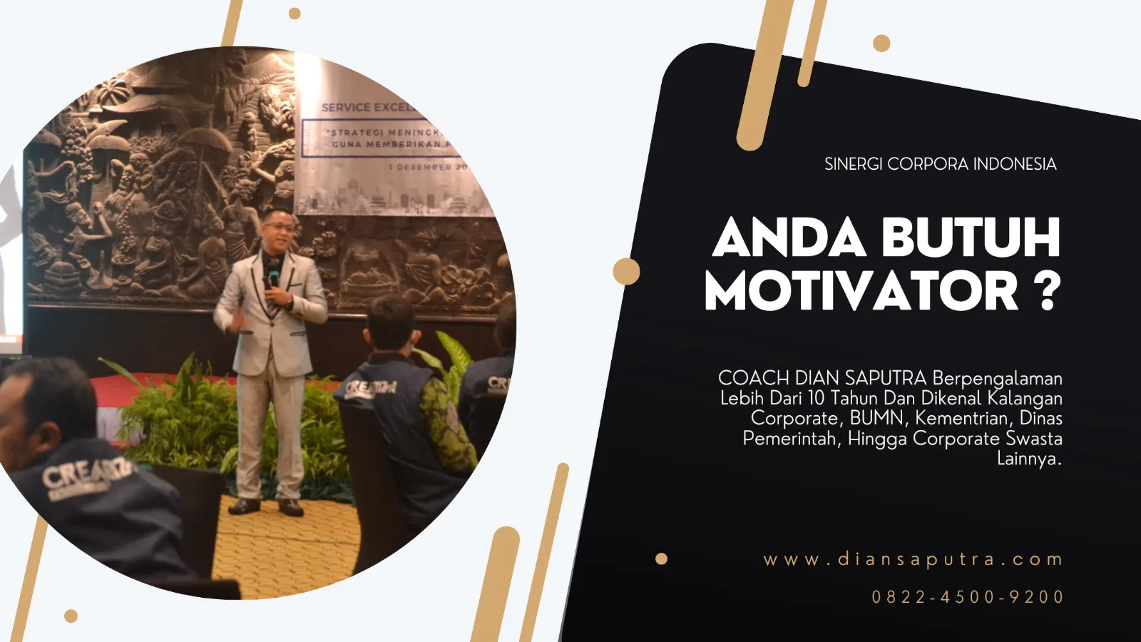 Pembicara Motivator Banyumas, Terpercaya & Solutif, Dian Saputra