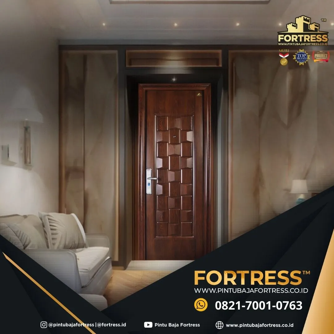 (FORTRESS) Pintu Baja 2 Pintu Rumah Full Set Di Banjarmasin