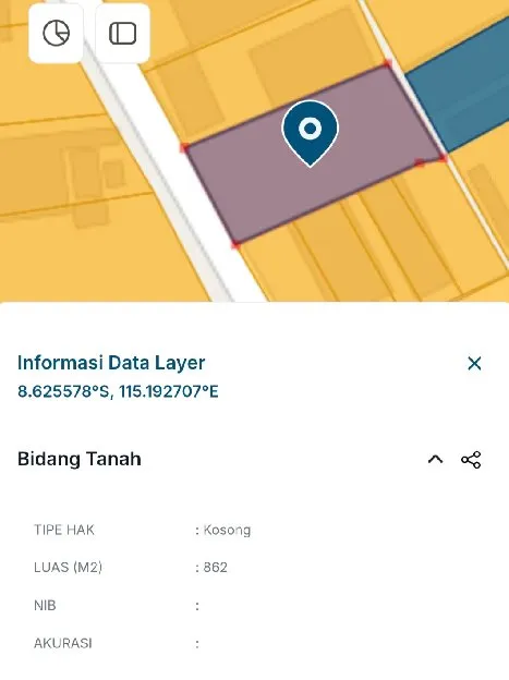 Dijual 8,15 are, Jl. Cargo Kenanga Samping GOR MERPATI Ubung Kaja Denpasar