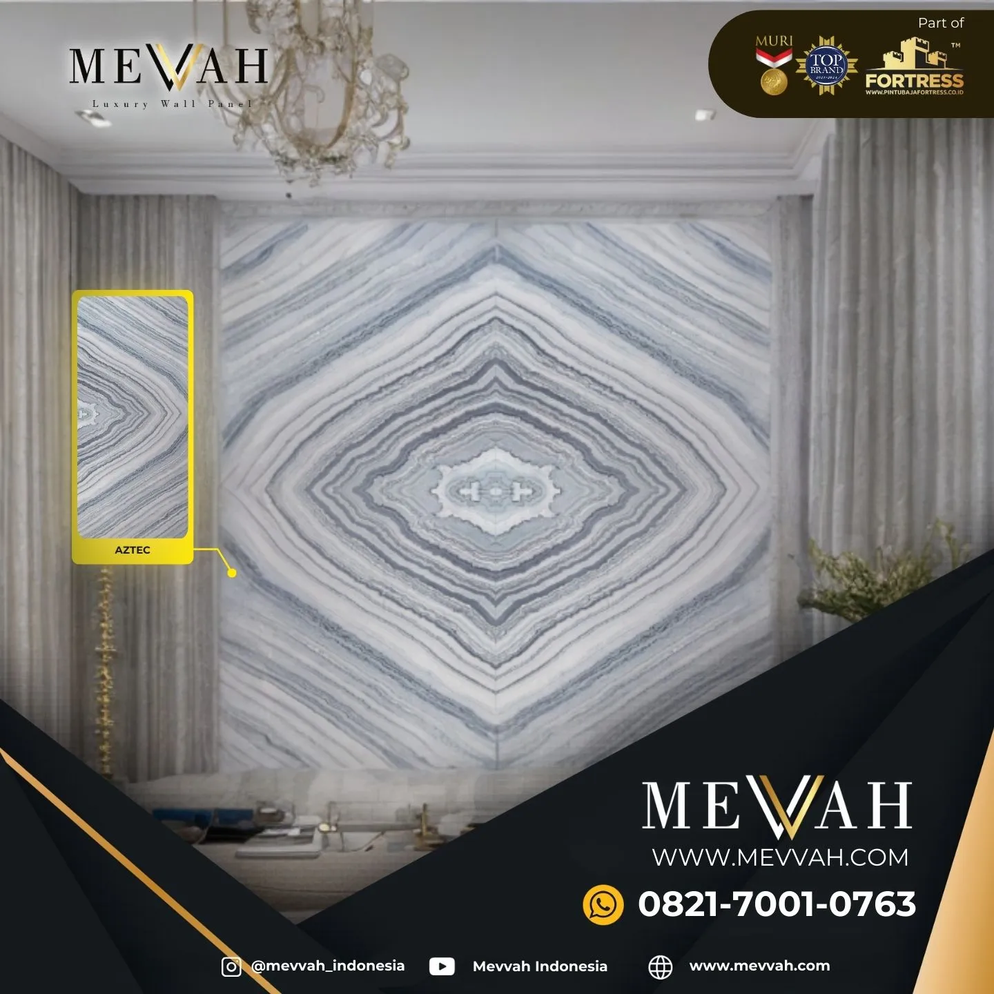 (MEVVAH) Wallpanel Pvc Marmer Putih Di Palu