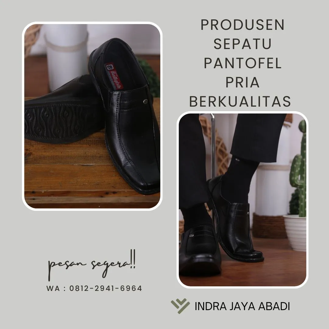 Produksi Sepatu Pantofel Pria Berkualitas Tulang Bawang, Lampung