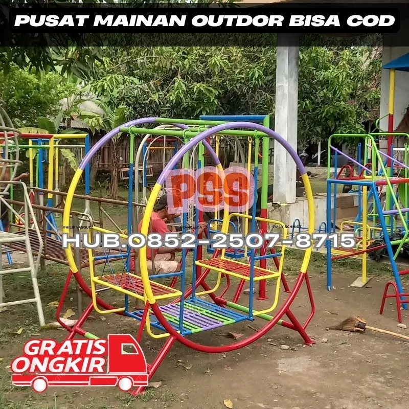 Inspirasi ayunan besi bulat Dan mainan outdoor untuk tk Kec Tampaksiring Gianyar