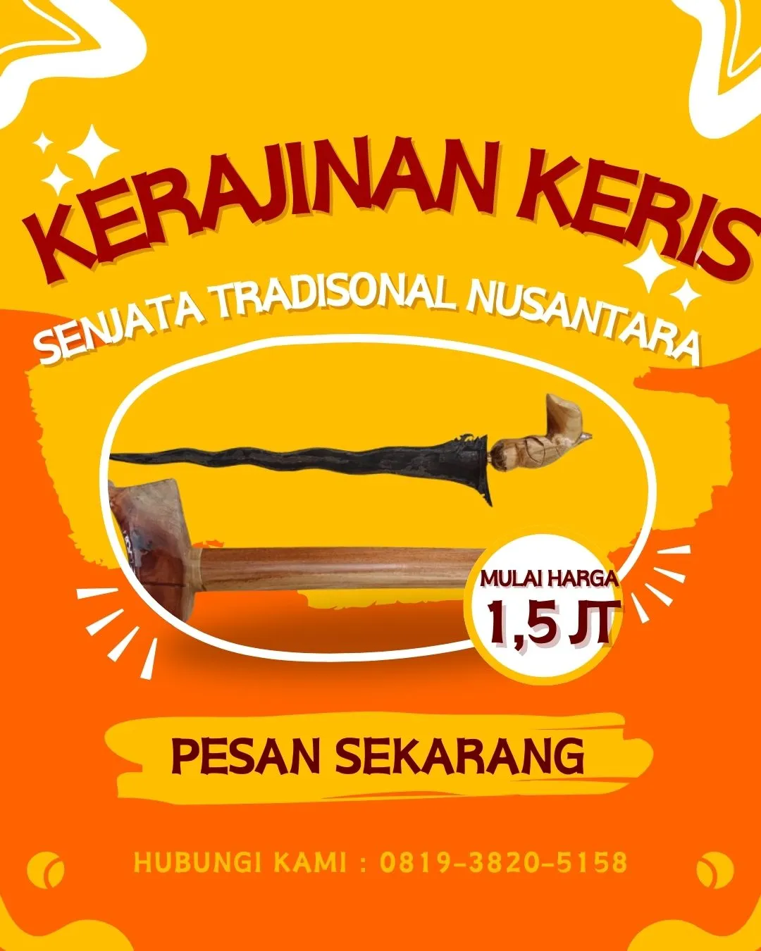 Mistis 0819-3820-5158 Pengrajin Keris Bali Keris Pamor Pusaka   Gunungkidul Surabaya