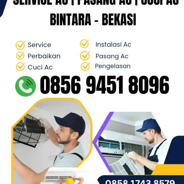 0856 9451 8096 Service Ac Daerah Bintara Bekasi