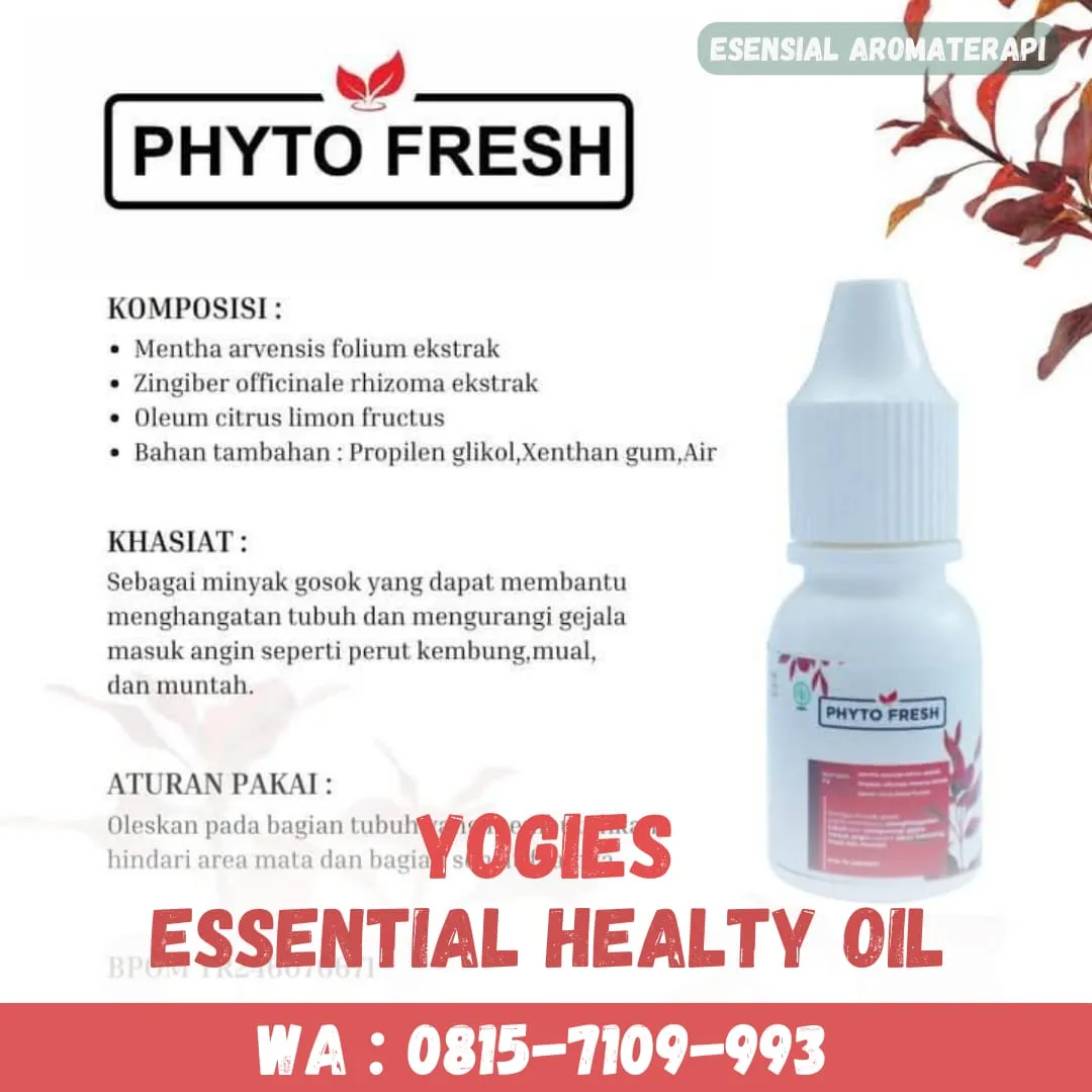 (YOGIES), Grosir Phyto Fresh Kab Mojokerto, Harga Minyak Terapi
