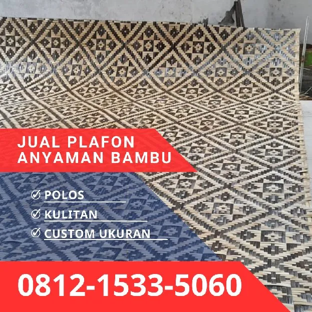 Jual Plafon Anyaman Bambu Bilik Depok 0812,1533,5060