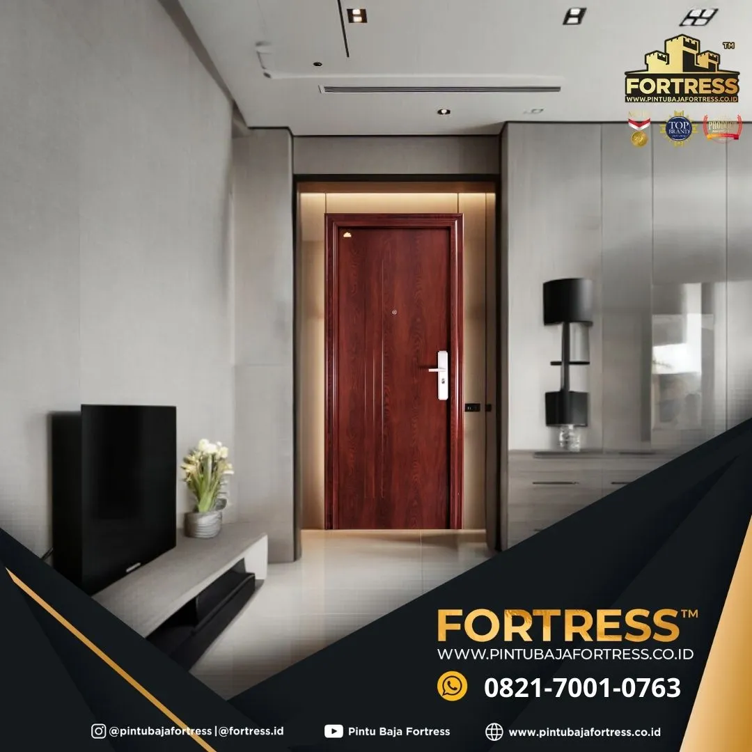 EKSKLUSIF..!! WA 0821 7001 0763 (FORTRESS) Pintu Kamar Baja Motif Kayu Di Sukabumi