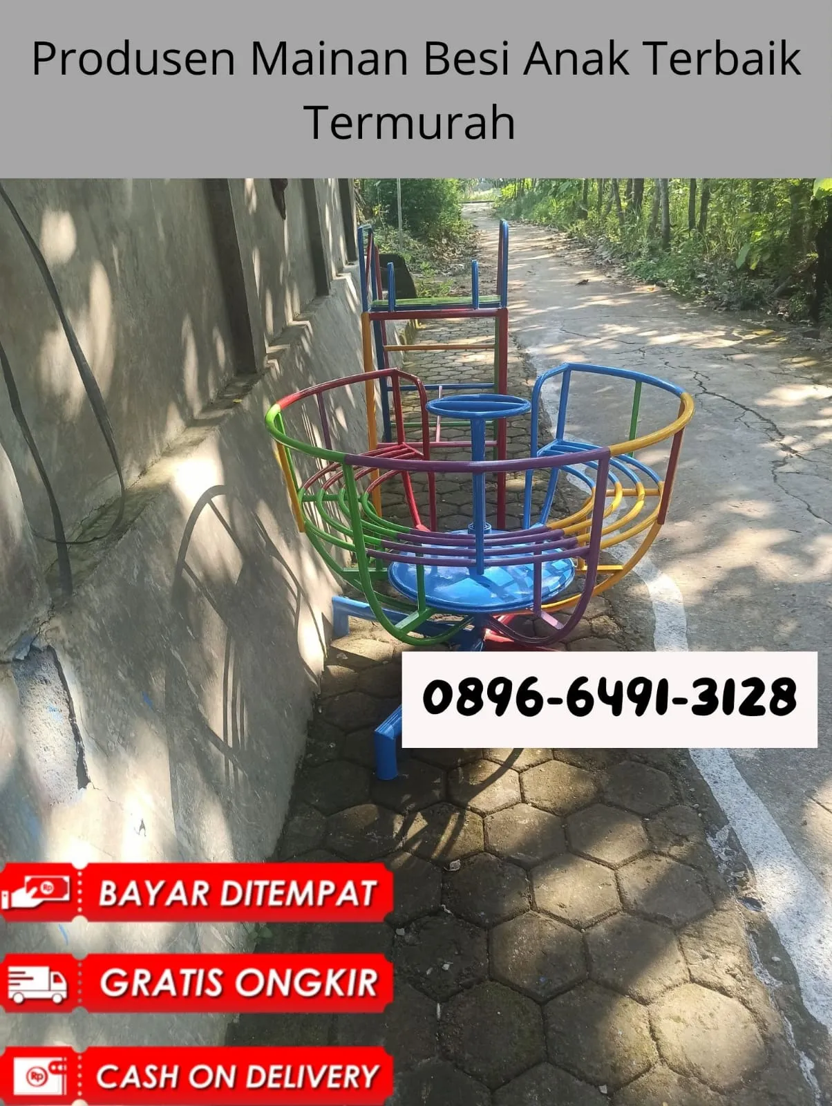 Pusat Ayunan Besi Taman dan Playground Set Permainan di Barat Magetan