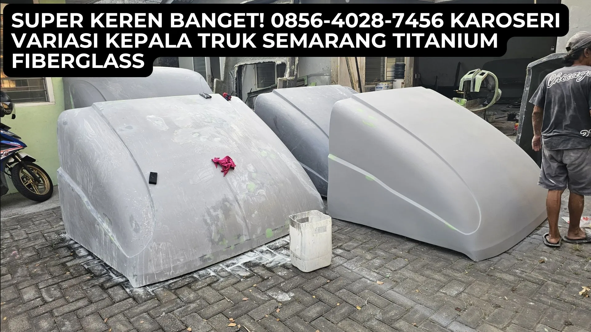 Keren Banget! 0856-4028-7456 Karoseri Variasi Kepala Truk Semarang Titanium Fiberglass