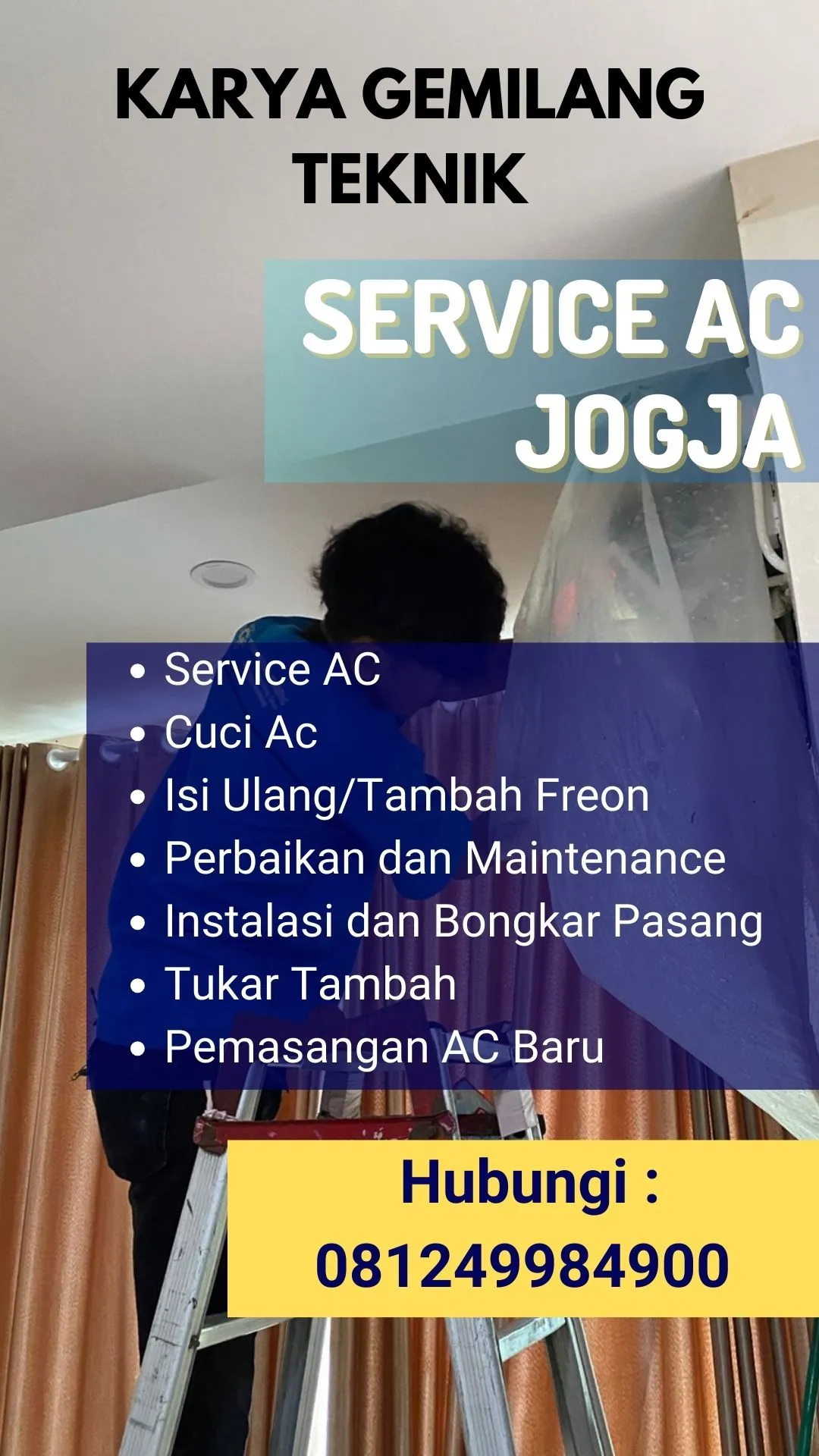 Service AC, Cuci AC, Pasang AC di Kutoarjo Purworejo