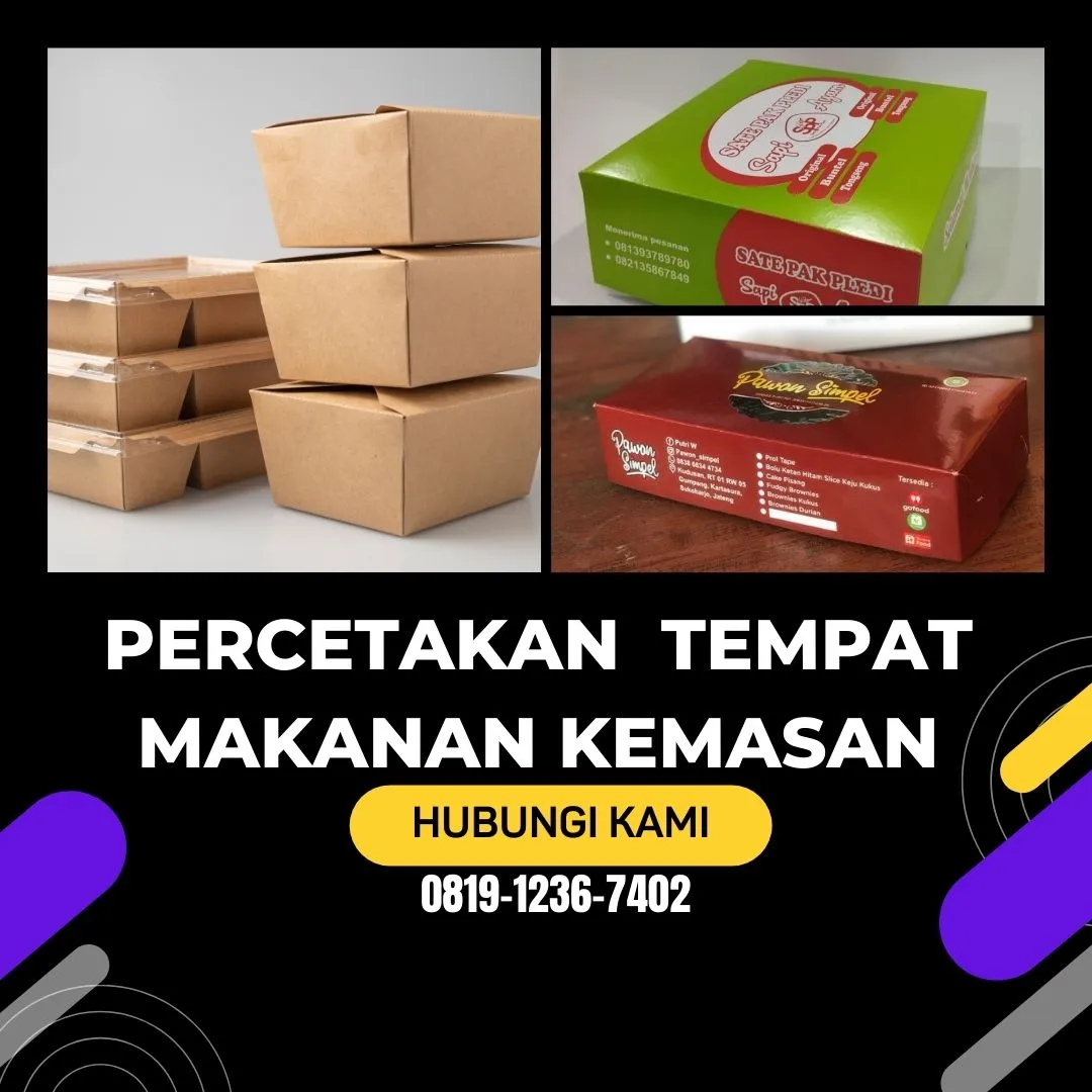 TERLARIS!!  Jasa Percetakan kardus Makanan Di Yogyakarta