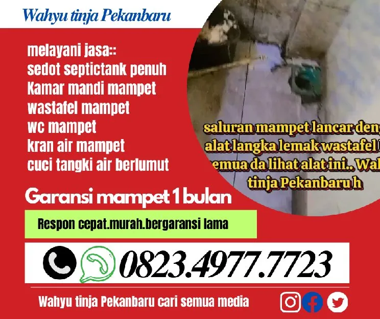 JASA SALURAN KAMAR MANDI MAMPET PEKANBARU