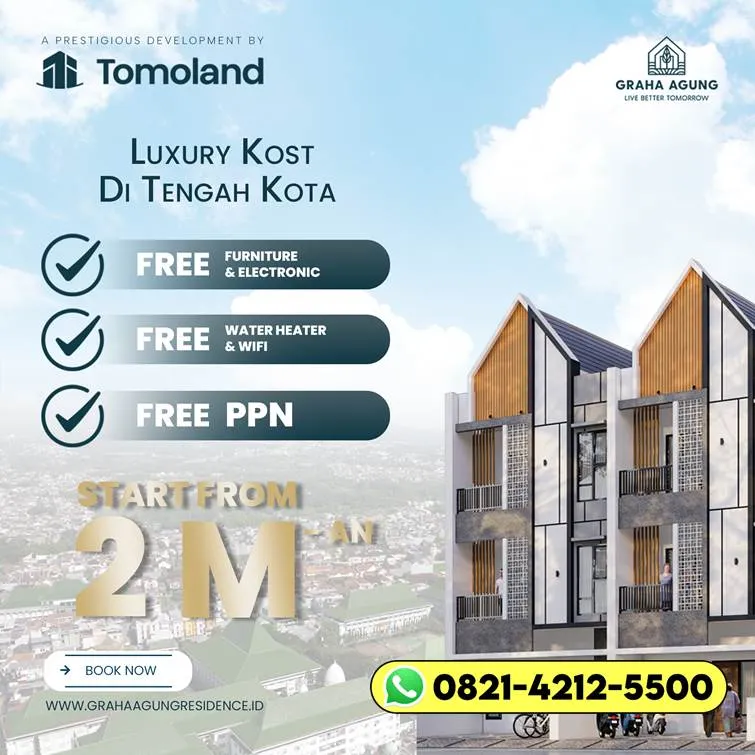 EXCLUSIVE OFFER T821-4212-5500 Dijual Rumah Kost Eksklusif Fully Furnished Untuk Wisatawan Jawa Timur Jombang COMFY KOST