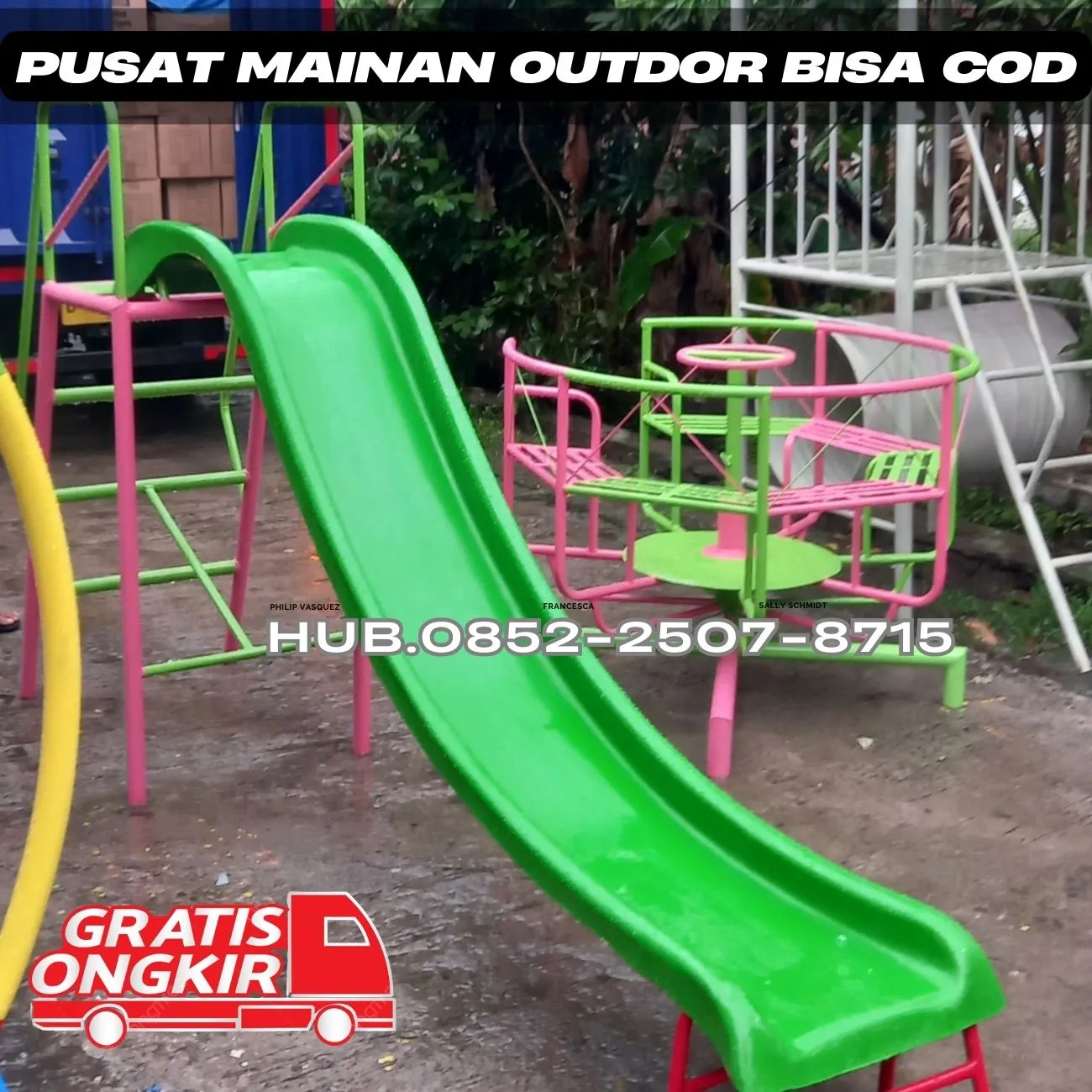 Gambar ayunan besi bulat besar Dan mainan playground Kec Kawedanan Magetan