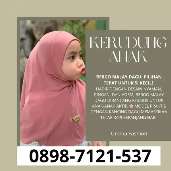 0898-7121-537 Kerudung Anak Perempuan |Umma Fashion| di Garuda Bandung