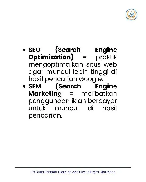 Aulia Persada, Workshop Seo Semarang