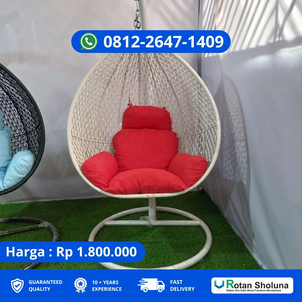 Ayunan Rotan Sintetis Gantung yang Mudah Dipasang