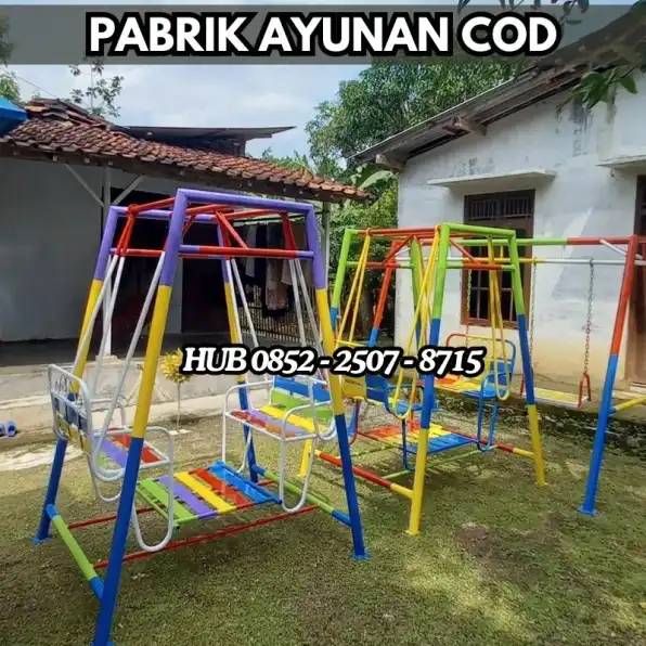 Hub 0852-2507-8715 TERBAIK ! ayunan besi depan rumah Dan mainan outdoor tk Kec Kedung Jepara Bayar COD Free Ongkir