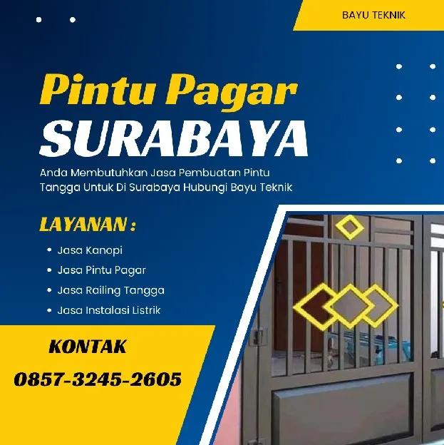Jasa Pintu Pagar Sambikerep 0857  3245  2605