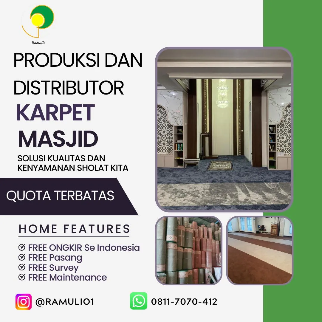 SUPER MURAH, Jual Karpet Hijau Masjid Purworejo, Jenis Karpet Masjid Banjar