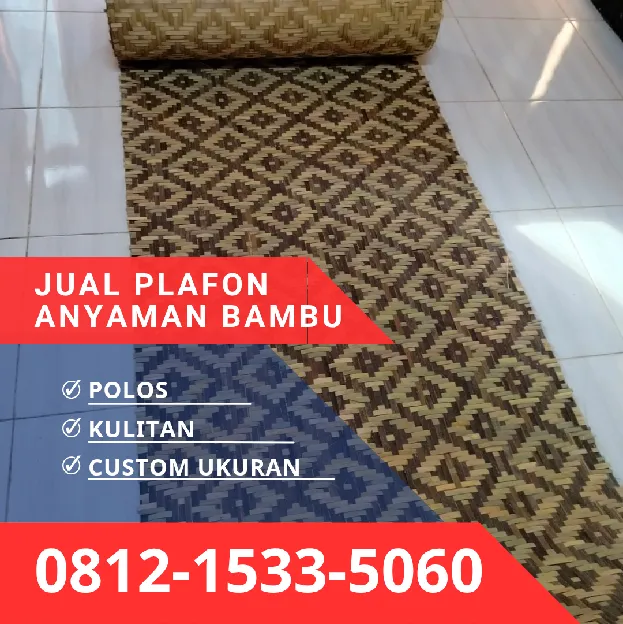 Jual Plafon Anyaman Bambu Bilik Kepulauan Seribu 0812,1533,5060