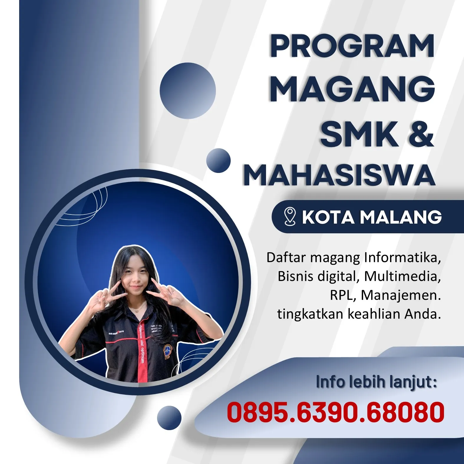 WA 0895-6390-68080, Perusahaan Magang Informatika di Malang