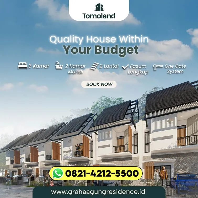 BISA DIANSUR T821-4212-5500 Rumah Malang Dijual Graha Agung