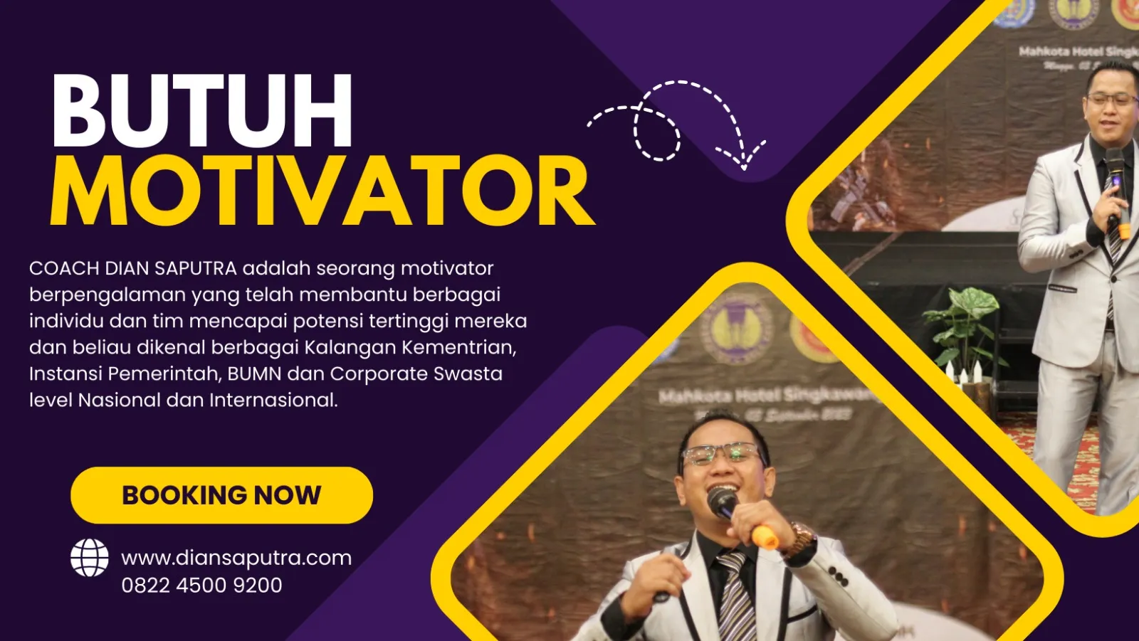 Pembicara Motivator Jember, Terpercaya & Solutif, Dian Saputra