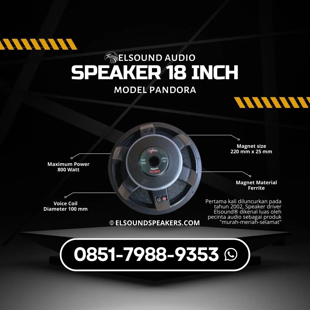 Speaker 18 Inch Elsound Audio di Jakasampurna Bekasi