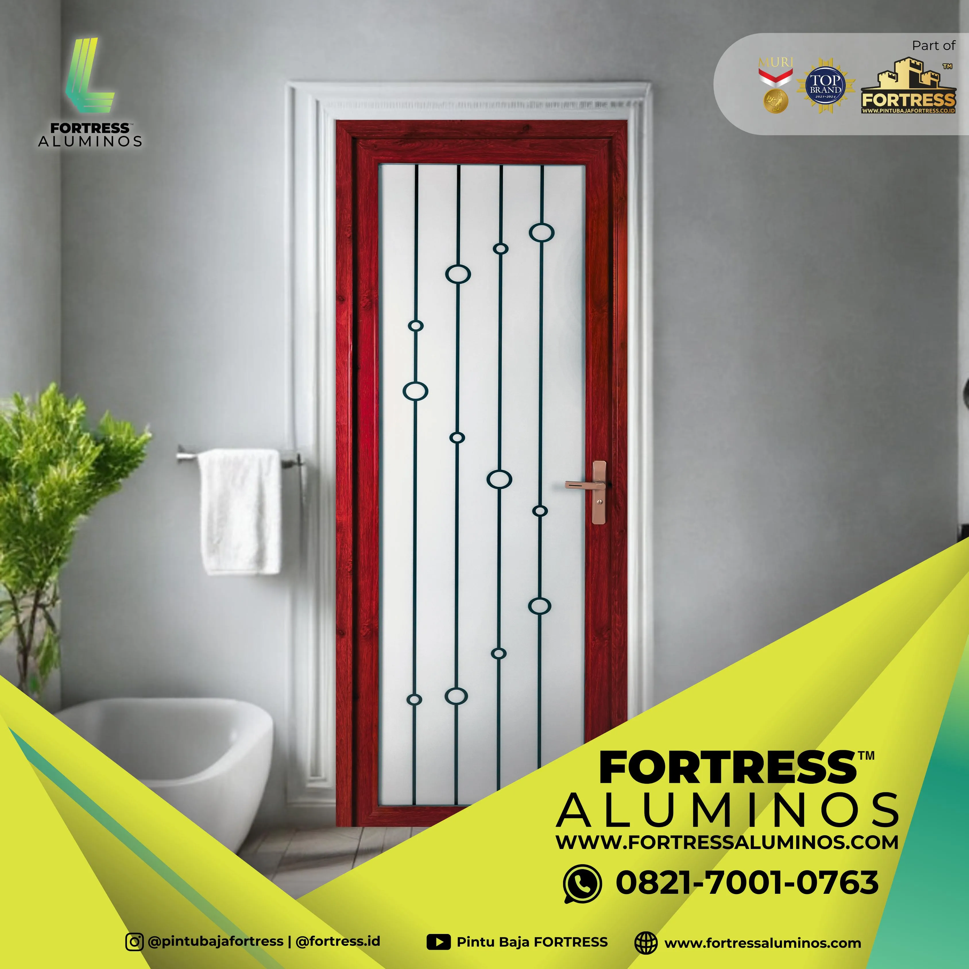 (ALUMINOS) Pintu Aluminium Single Di Palu