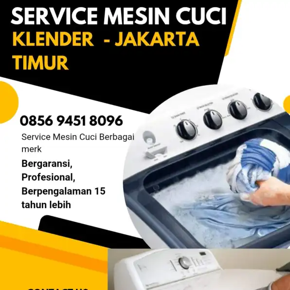 Jasa Service Mesin Cuci Daerah Klender Jakarta Timur 0856 9451 8096