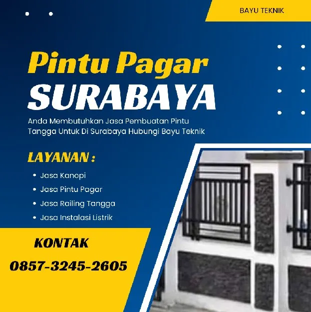 Jasa Pintu Pagar Sambikerep 0857  3245  2605