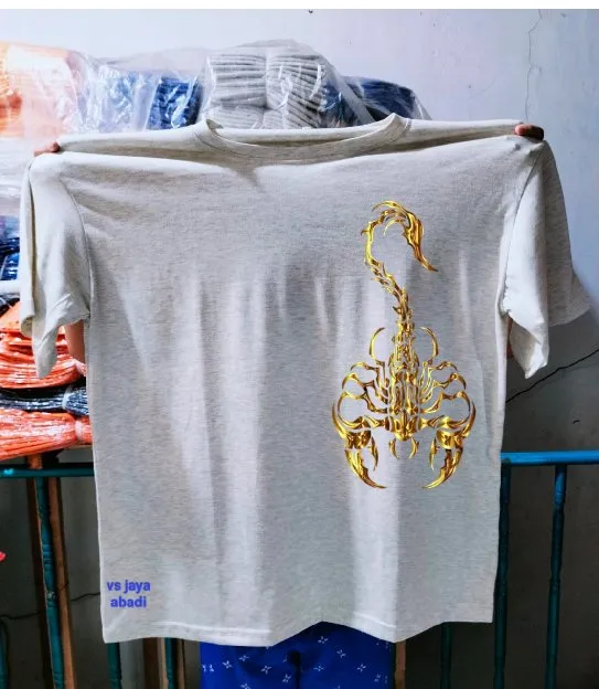 (baru)kaos oblong jumbo gold scorpion