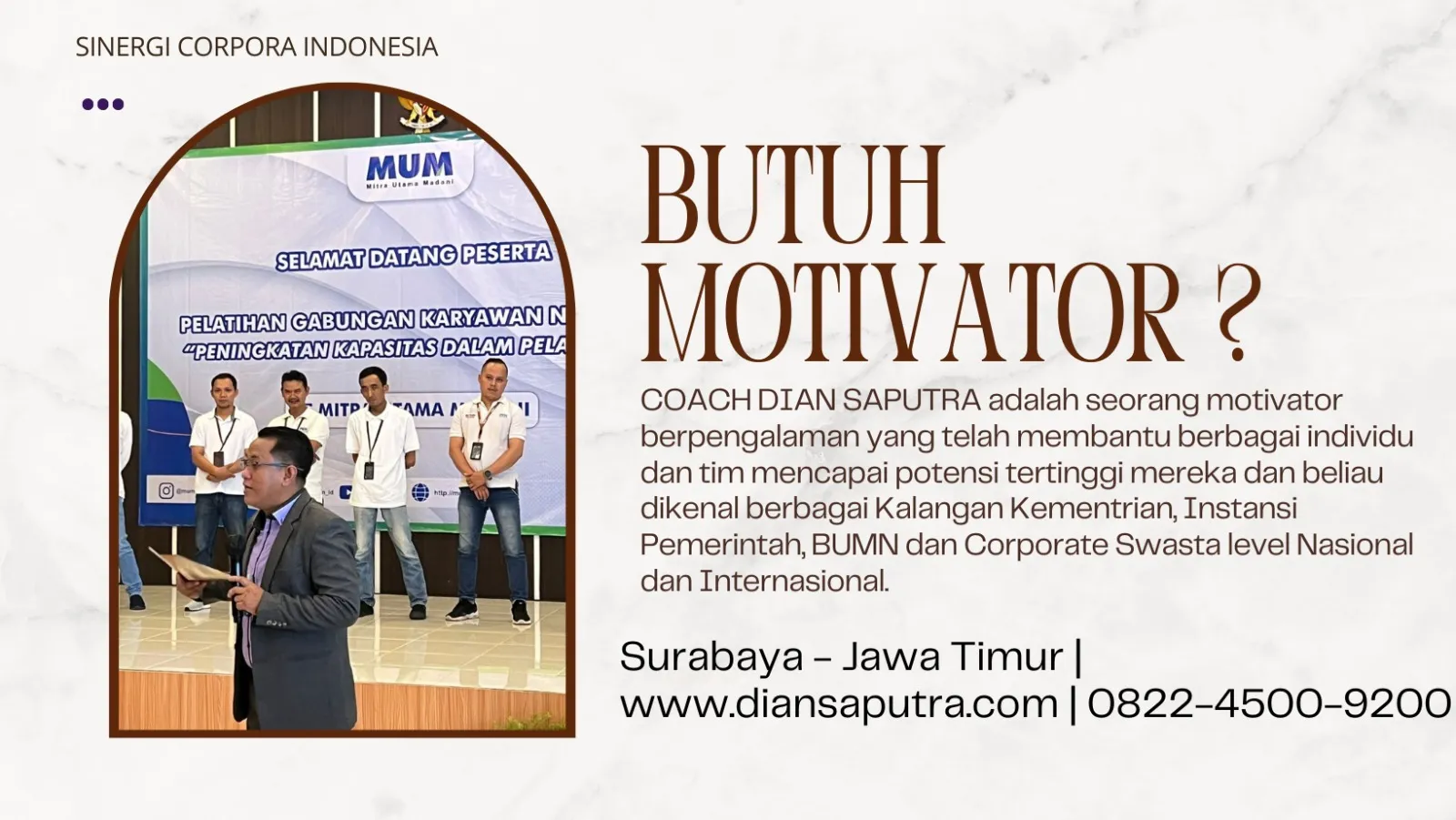 Trainer Service Excellence Medan, Terpercaya & Solutif, Dian Saputra