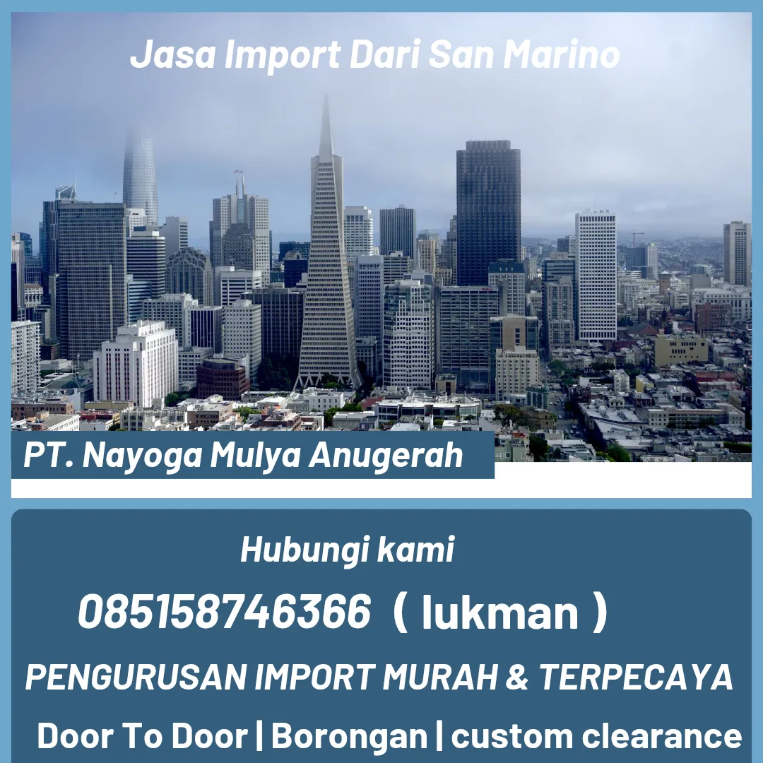 JASA IMPORT DARI SAN MARINO SPAREPART ALAT BERAT DOOR TO DOOR - INDONESIA